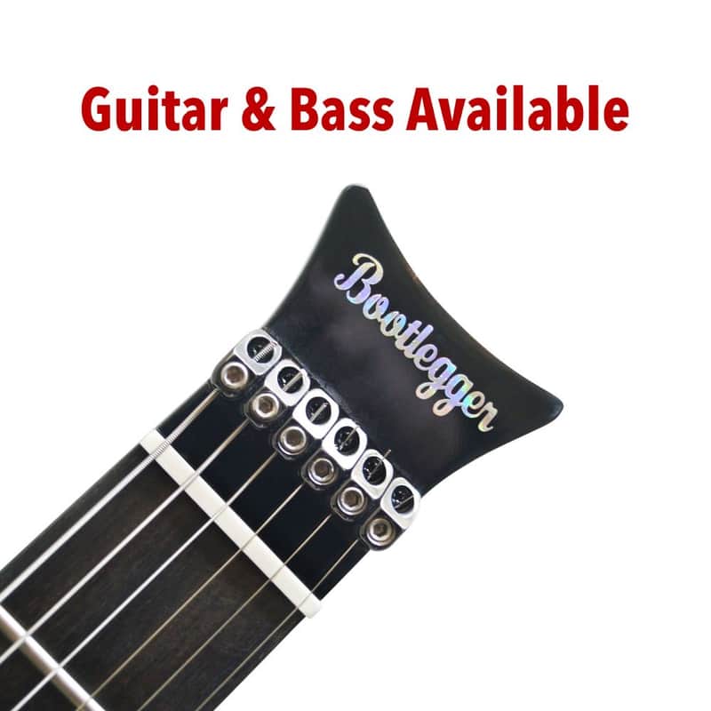 4 BootLegger Guitar Bell Bass String Lock Nut Headless Guitar 2023 - Black image 1