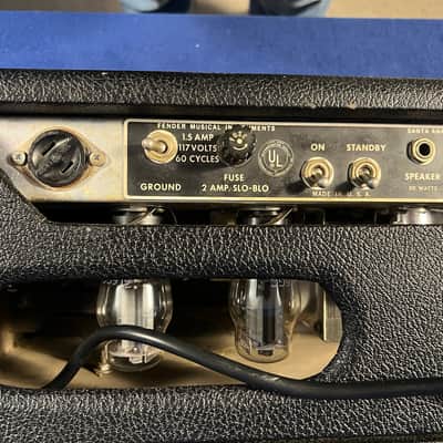 Fender Bassman "Drip Edge" 2-Channel 50-Watt Guitar Amp Head 1968 - 1969 - Silverface image 8