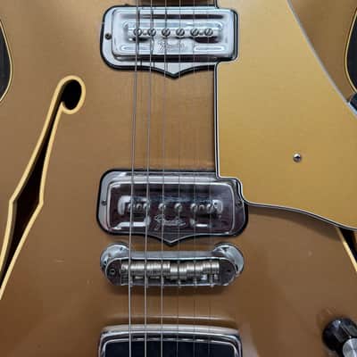 RARE Fender Coronado II 1967 - ORIGINAL Custom Color Firemist Gold image 7