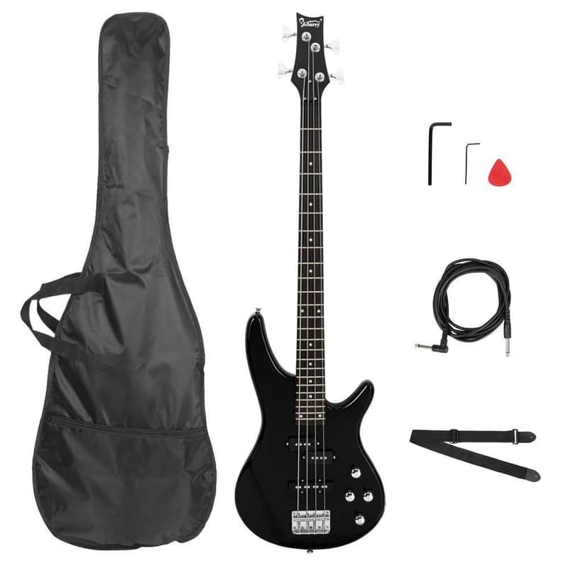 New Glarry GIB 44" Right Handed 4 String Electric Bass Guitar With Bag image 1