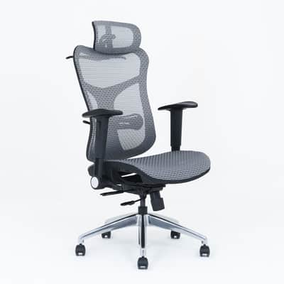 Wavebone Viking Studio Chair w/ Mesh Seat & Headrest – Ergonomic Recording Chair-White image 14