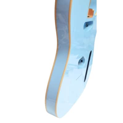 Telecaster Body, Sonic Blue and double binding, 3-piece Alder image 5