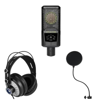 Lewitt LCT 441 FLEX Large Diaphragm Condenser Microphone with Microphone Pop Filter & StreamEye Cans50 Professional Studio Headphones image 1