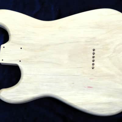 Flamed Spalted Maple Top / Aged Aspen Strat body Standard Hardtail 4lbs #3698  **IMPORTS INCLUDED image 6
