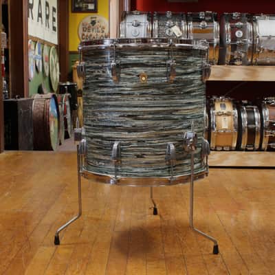 1960s Ludwig Super Classic Outfit in Blue Oyster Pearl 14x22 9x13 16x16 image 7
