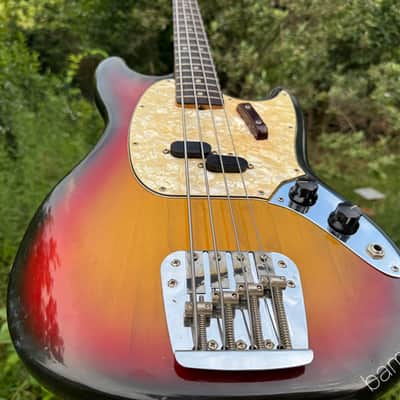 1973 Fender Mustang Bass - Sunburst - Clean Amazing Player - HSC image 12
