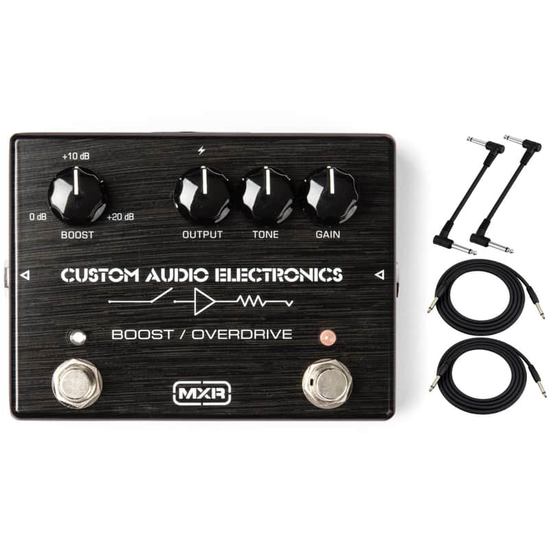 MXR MC402 Custom Audio Electronics CAE Boost Overdrive Guitar Effects Pedal with Free Cables image 1
