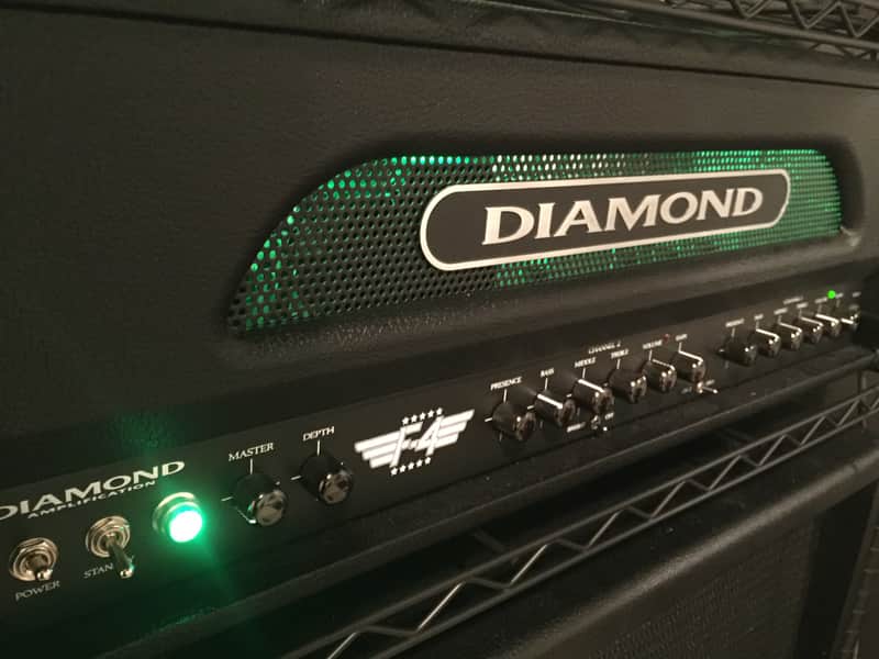 Diamond Amplification Half Stack F4 100w all tube head 4x12 ca b vin. 30's MUST GO! image 1