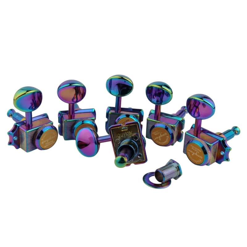Rainbow Stratocaster Telecaster Style Guitar Vintage Deluxe Lock Tuning Pegs Machine Heads image 1