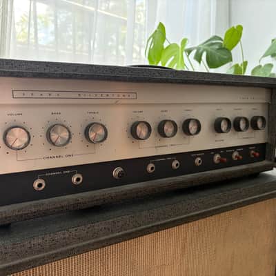 Silvertone Model 1484 Twin Twelve 60-Watt 2x12 Piggyback 1960s - Gray image 2