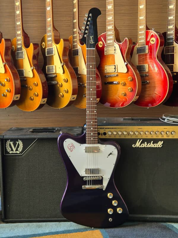 Gibson '65 Non-Reverse Firebird V Custom Shop VOS Stop Bar 2023 - Candy Apple Purple image 1