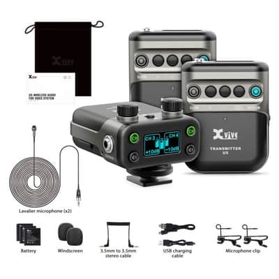 XVIVE U5 SET T2 Wireless Lavalier System Funk Vocal Set (24GHz) 2xTransmitter+1xReceiver image 1