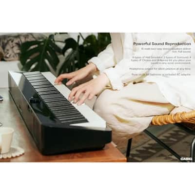 Casio Privia PX-S1100 Portable Digital Piano with 88 Weighted Keys, 18 Tones, Touch Sensor Controls, Sustain Pedal, Bluetooth, USB, AC Adapter, 16W Speaker System, Gloss Black Finish (PX-S1100BK) image 3