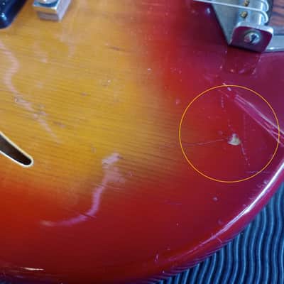 Salem Semi-Hollow Electric Guitar 1970s MIJ Burst *** FREE SHIPPING *** image 15