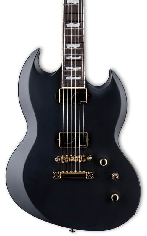 Mint ESP LTD VIPER-1000 Vintage Black image 1