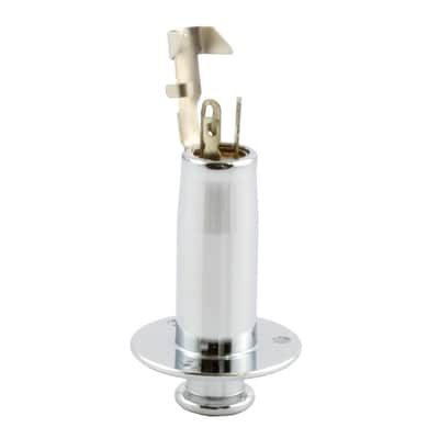 1/4" Stereo End Pin Jack With 3 Exterior Screw Holes - CHROME