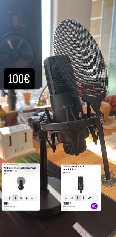 sE Electronics X1S Vocal Pack , Shock mount stand, Shock Mount and Pop Filter 2010s - Black image 1