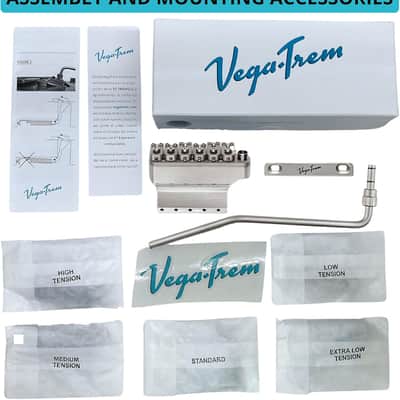 Made in Spain! Vega Trem VT1 2-Points Satin Stratocaster Guitar Tremolo Bridge No Mods Easy Installation - Satin image 2