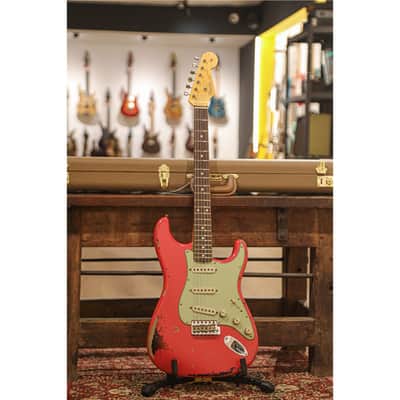 FENDER Custom Shop Michael Landau Stratocaster Relic Fiesta Red Over 3 Tone Sunb image 3