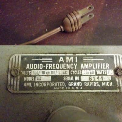 AMI Model A AA Tube Audio Frequency Amplifier 6L6 Mono Jukebox 1946 Steel image 8