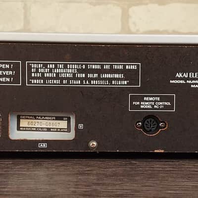 AKAI GX-F66RC Rare Vintage Stereo Seviced Japan Cassette Deck 1982-83 Warranty image 9