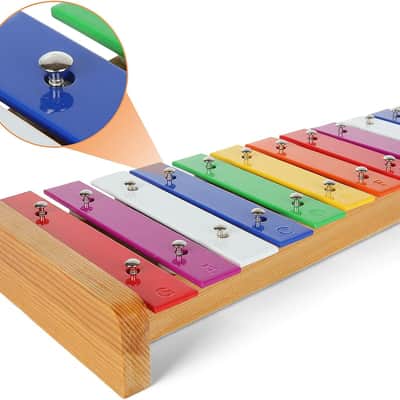 15 Tone Xylophone Glockenspiel Colorful Wooden Xylophone with 2 Mallets, Music Instrument for Beginner image 3