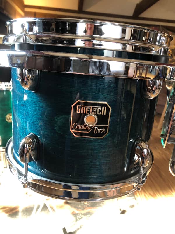 Gretsch Catalina Birch 10” Tom Caribbean Blue Lacquer image 1