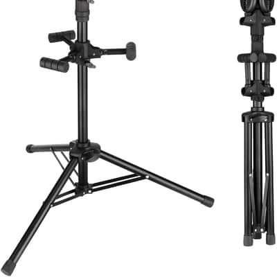 Triple Guitar Stand - Heavy Duty 3 Guitar Stand for Acoustic/Electric/Bass/Banjos, Auto-Lock Folding Design, 360° Non-Slip Base & Anti-Rust - Portable for Stage/Travel/Studio image 6