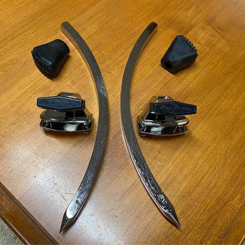 Ludwig Vintage Bass Drum Spur Mounts and Spurs (1/2"), 1970s/80s image 1