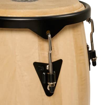 Latin Percussion LP646IINY-NAT City Series 10/11" Conga Set with Stand, Black Hardware - Natural image 4