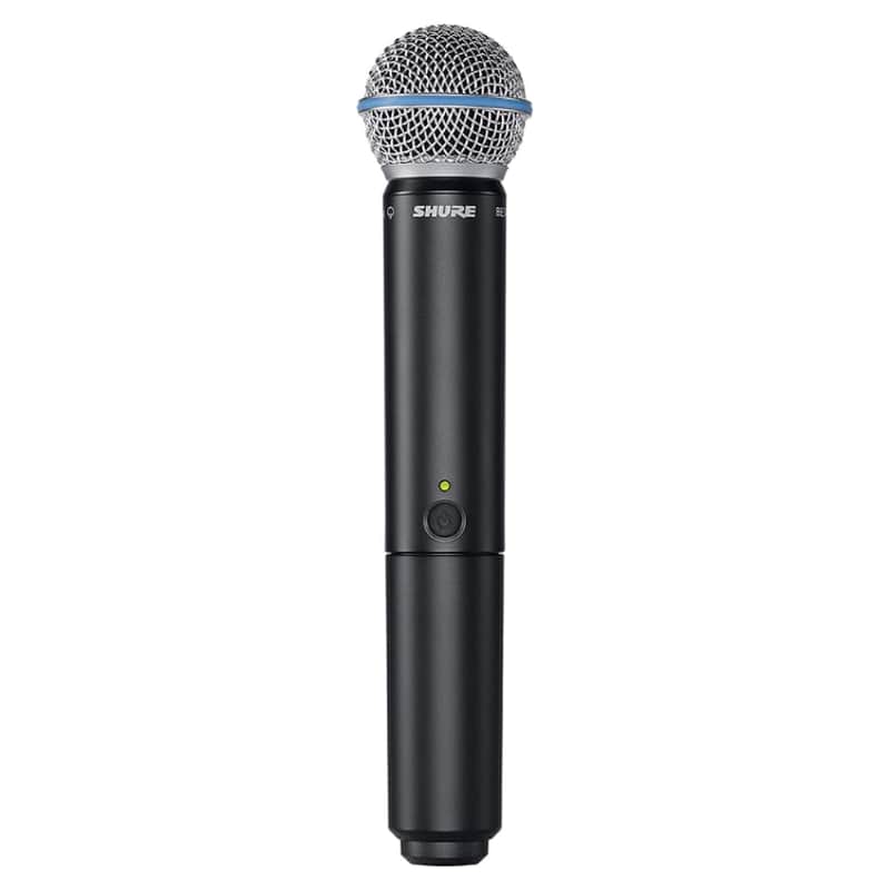 Shure BLX2/B58 Handheld Wireless Transmitter with BETA 58A Vocal Mic Capsule - for use with BLX Wireless Microphone Systems (Receiver Sold Separately) | J11 Band image 1