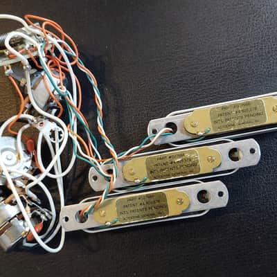 Fender Stratocaster Lace Sensor Pickup Set Gold from original Eric Clapton Strat*E.C./Jeff Beck/David Gilmore used Lace pickups*completely wired=3 pots+5-way switch*made in USA image 5