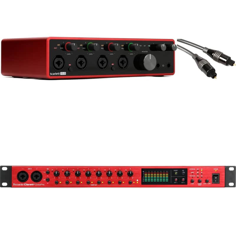 Focusrite Scarlett 18i8 3rd Gen USB Audio Interface and Clarett Preamp Expansion Bundle image 1