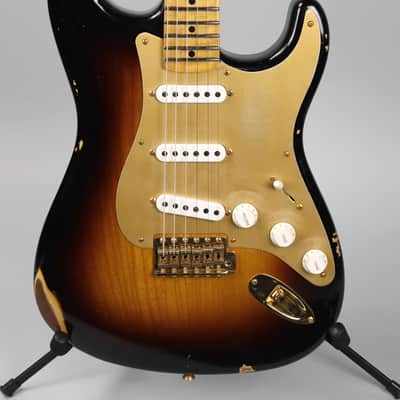 Fender Custom Shop Limited '55 Bone Tone Strat Relic Wide Fade 2 Color Sunburst image 1