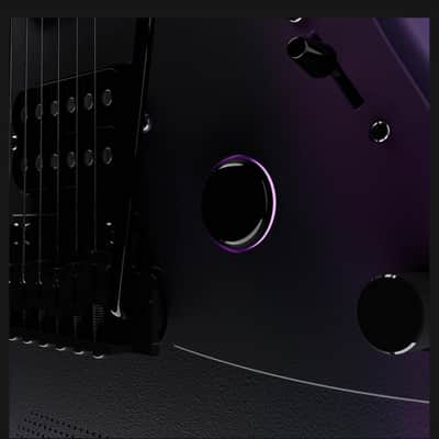 Enya Smart Electric Guitar Inspire Purple Black 39" Smart Electric Carbon Fiber Guitar with 15W Wireless Speaker, 20 Distinct Tones Onboard Built in Effects Presets Charging Cable Adjusting Wrench Gig Bag image 5