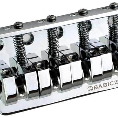 Babicz Full Contact Hardware Z Series bass bridge, 4 string chrome image 3