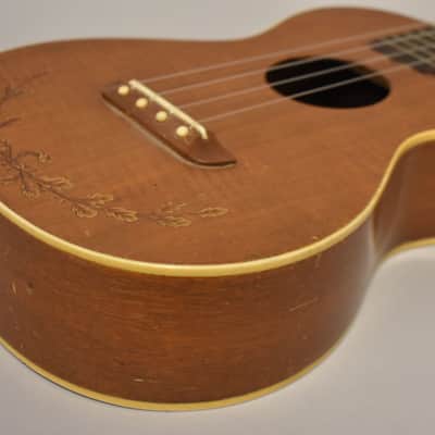 c. 1925 Lyon And Healy Washburn Style 703 Ukulele Natural Koa image 7