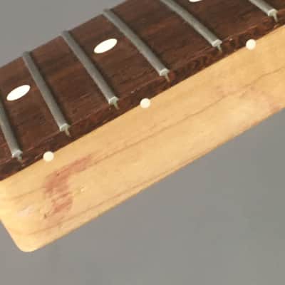 Ultra Rare Vintage Fender Lefty Stratocaster Neck 2003 Strat Rosewood Super Flame Maple 🍁 image 12