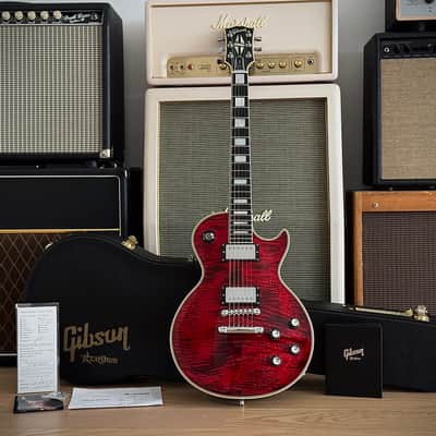 Gibson Custom Shop Les Paul 1968 Custom Fire Tiger Aus Erstbesitz, Flamed Top, nur 4,24kg, div. Upgrades! 2010 - Red Fire Tiger Flame image 17
