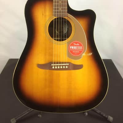 Fender Redondo Player Dreadnought Acoustic-Electric Guitar, Solid Spruce Top, Sunburst image 5