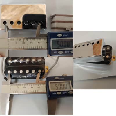 Electric Guitar Metal Humbucker Pickup Covers Neck Bridge Set Chrome image 7