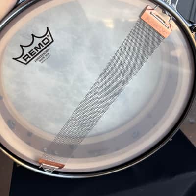 ~RARE!~ Craviatto Solid Shell Walnut/Maple 3.5x14 Piccolo Snare Drum with Brushed Black Nickel Hardware (Rm 4) image 4