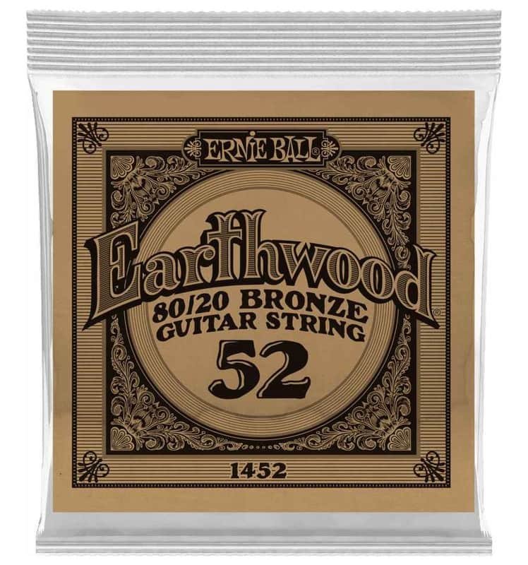Ernie Ball P01452 .052 Earthwood 80/20 Bronze Acoustic Guitar String image 1