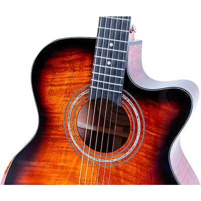 Washburn G12FCE Comfort Series Grand Auditorium Acoustic-Electric Guitar Sunburst image 5