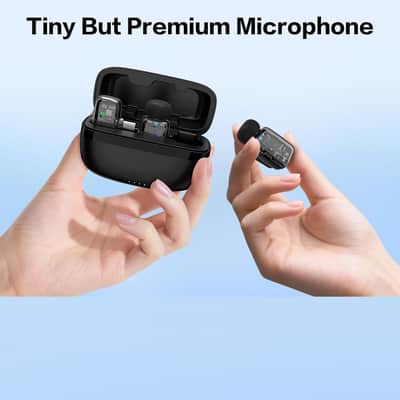 Wireless Lavalier Microphone for iPhone&Android,Mini Lapel Micophone with 33H Battery,325ft,Noise Reduction,USB-C/Lightning Plug,Clip on Mic for Video Recording,Vlog,Podcast,TikTok,YouTube image 3