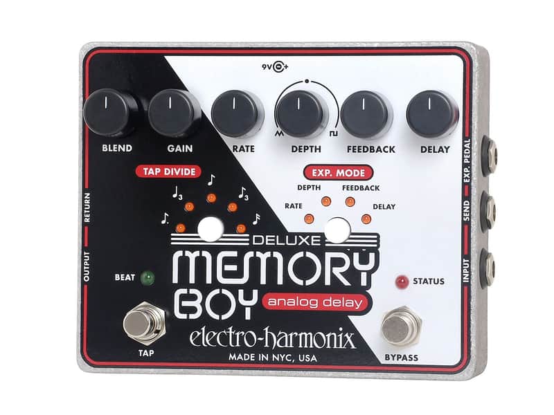 Electro-Harmonix DELUXE MEMORY BOY Tap Temp Analog Delay, 9.6DC-200 PSU included image 1