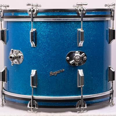 Rogers 20/12/16" 1960's Cleveland-Era Drum Set - Blue Sparkle image 5