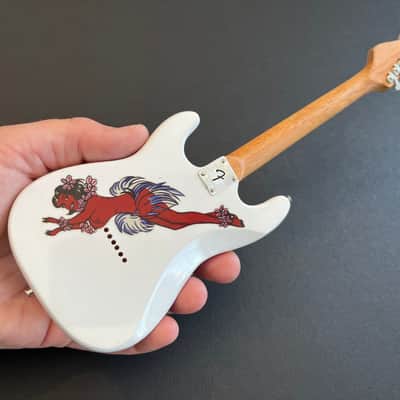 SRV CHARLEY Custom White Lipstick Special Stevie Ray Vaughn Mini Guitar Model image 10