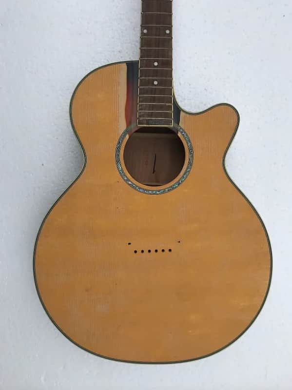 Folk Acoustic Guitar Spruce Top Body with Maple Neck, Rosewood Fingerboard image 1
