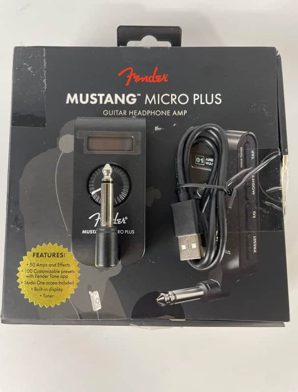 Fender Mustang Micro Plus Personal Guitar Headphone Amplifier image 1